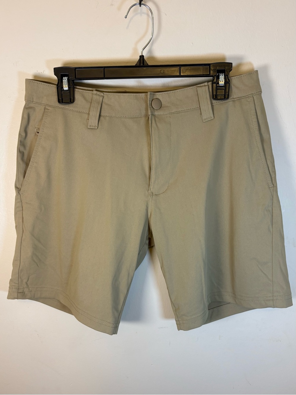 Hudson & Barrow Men's Performance Tech Flat Front Shorts Size 30 Golf Khaki